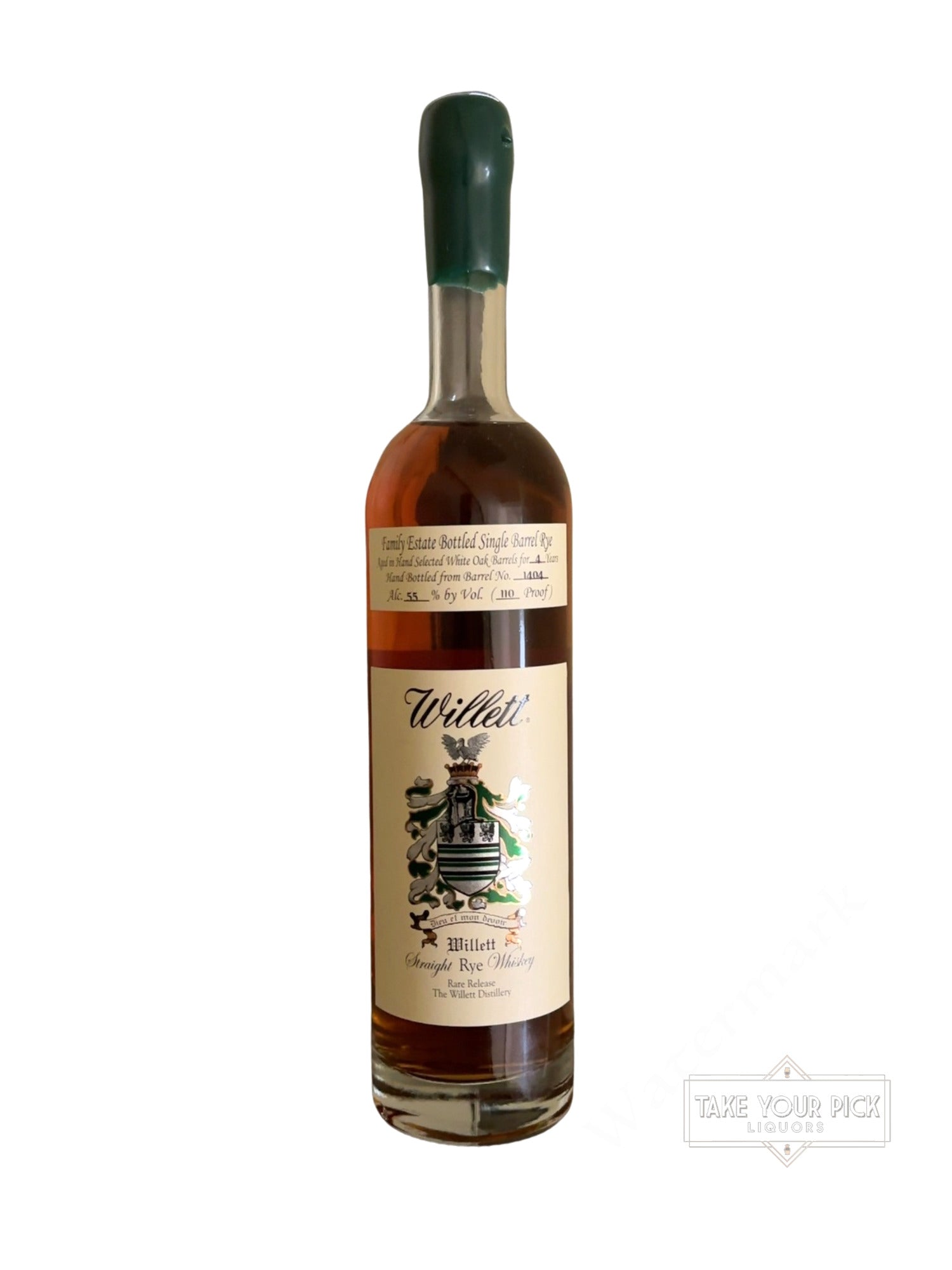 The Willett Distillery Family Estate Bottled Single Barrel 4 Year Rye 110 Proof