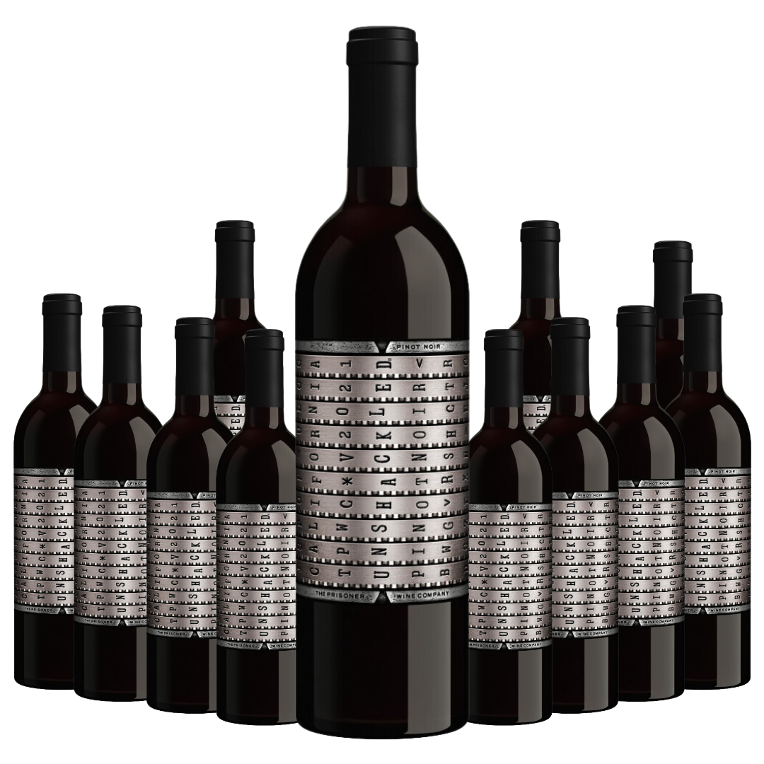 Unshackled Pinot Noir California 750ml 12 Bottle Case - Free Shipping