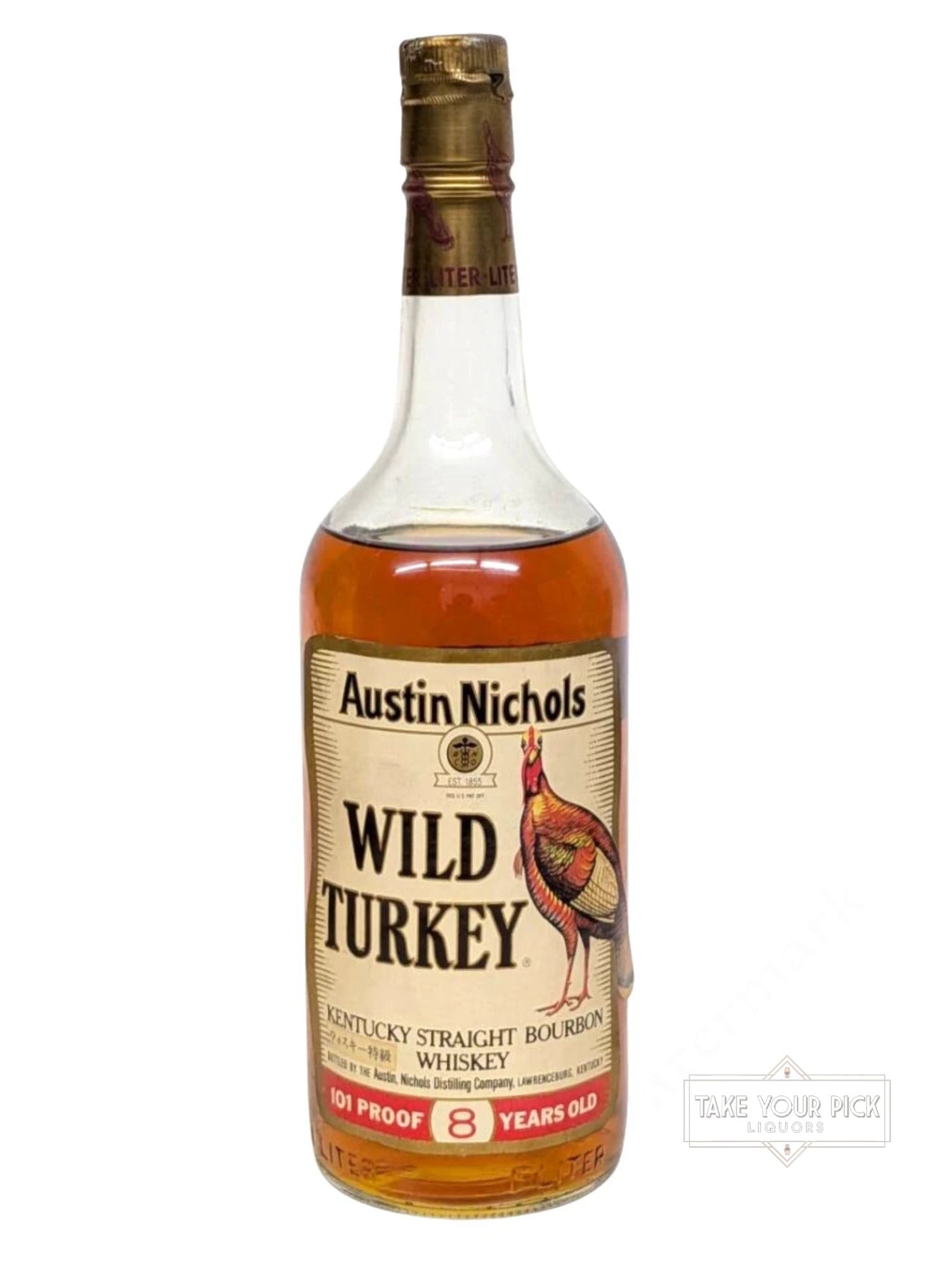 Wild Turkey 8/101 1987 Liter (minor foil damage)