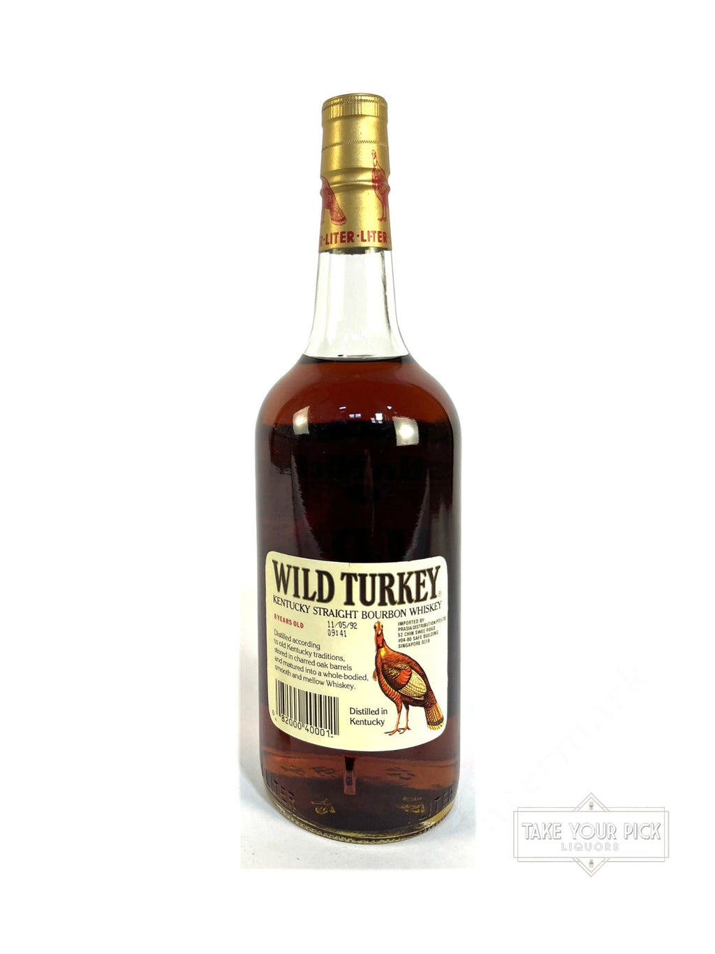 Wild Turkey 8/101 1992 Liter - 101 Proof