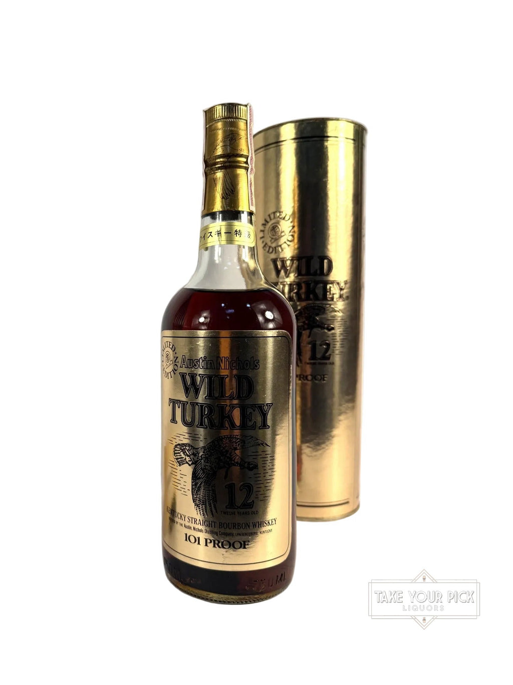 Wild Turkey Cheesy Gold Foil 12-year 1985 (first release) - 101 Proof