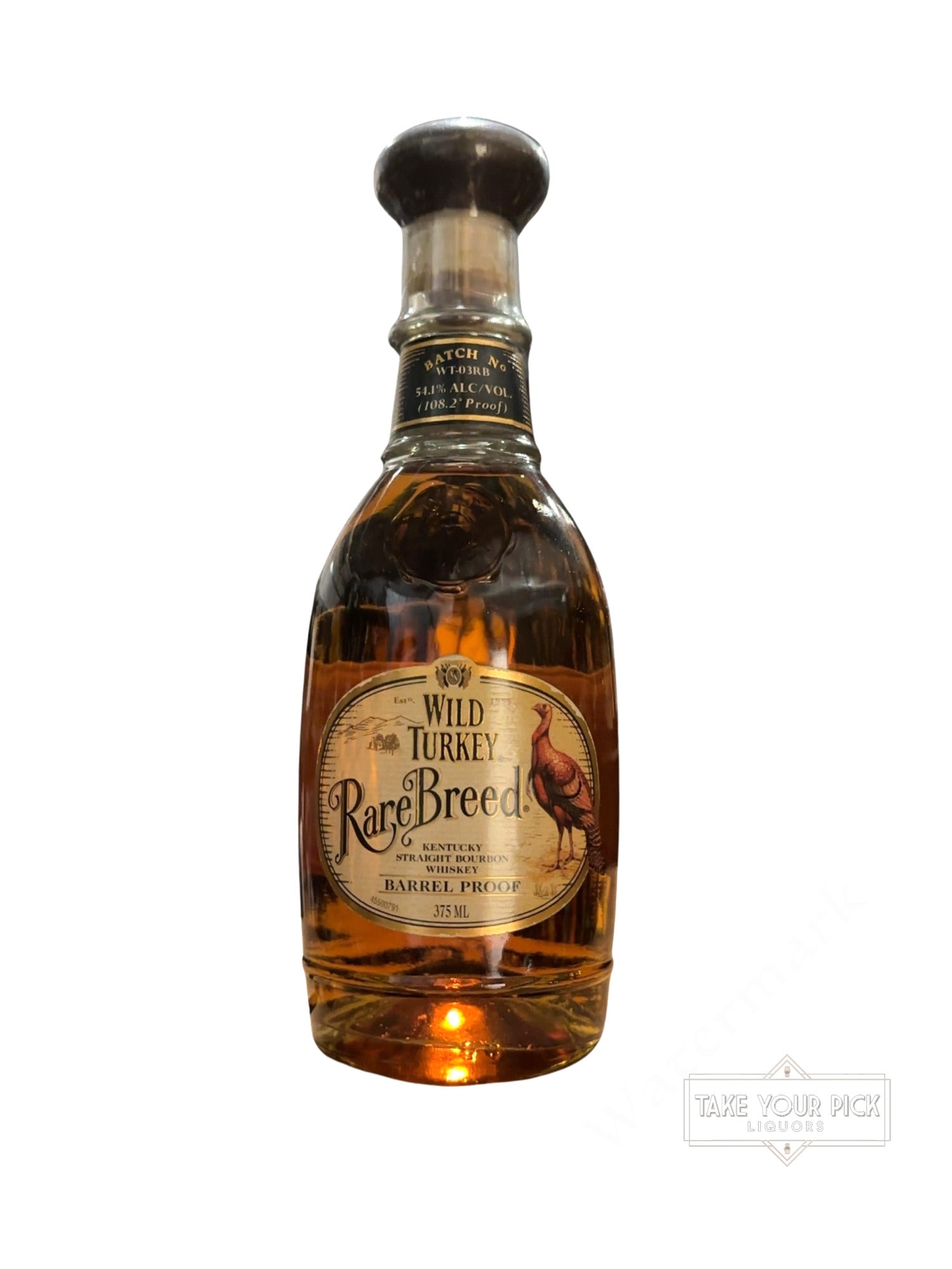 Wild Turkey Rare Breed Kentucky Straight Bourbon Whiskey Barrel Proof 108.2 Proof 375ml