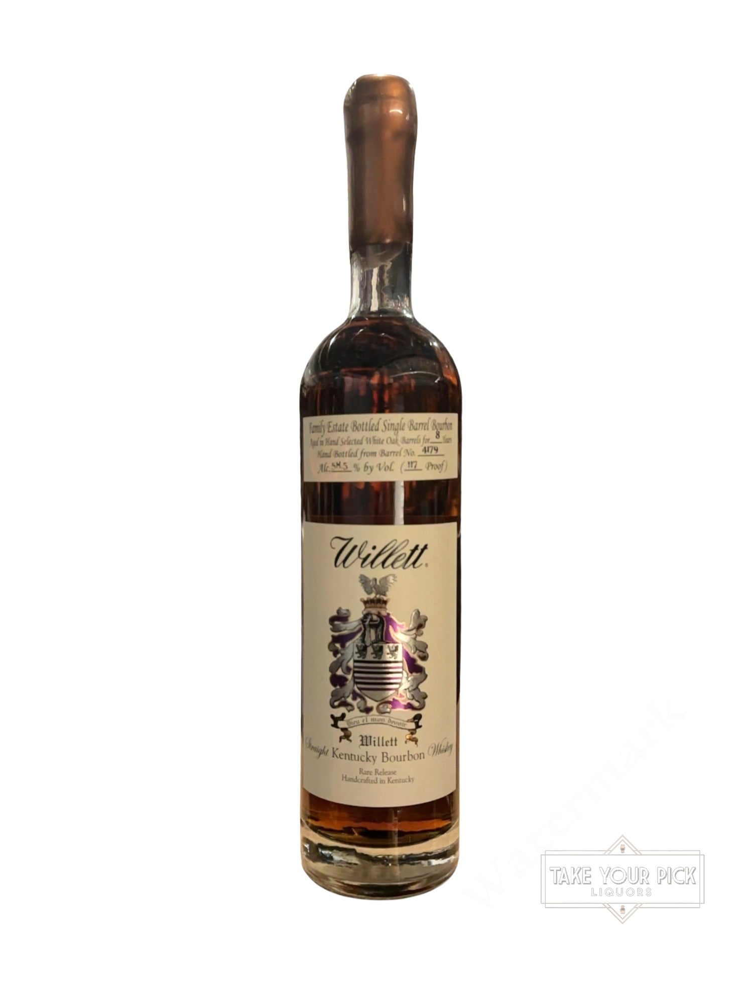 Willett Bonili Family Estate Bottled Single Barrel Bourbon Rare Release 117 Proof