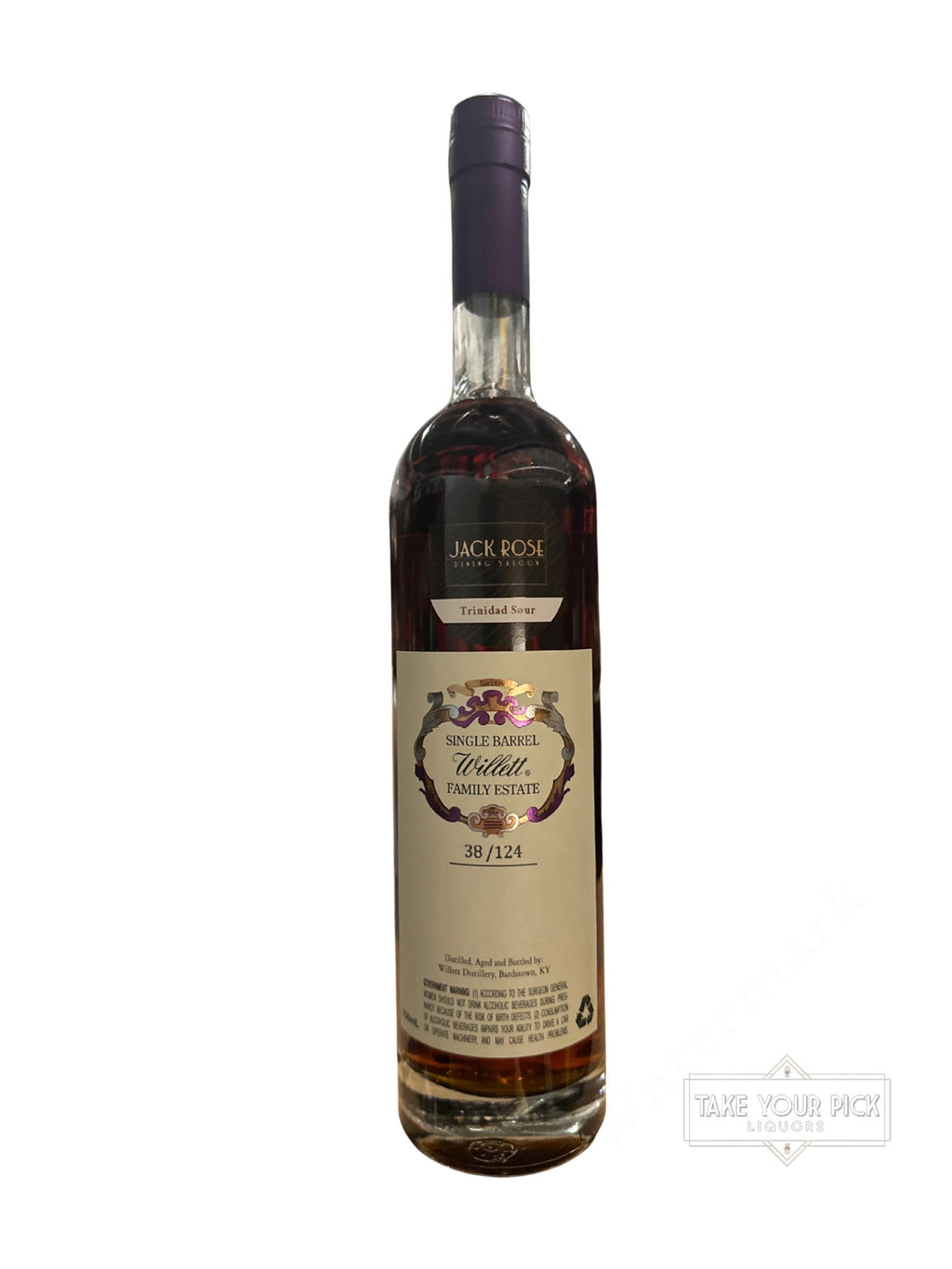 Willett Jack Rose Dining Saloon Trinidad Sour Family Estate Bottled Single Barrel Bourbon 142.4 Proof