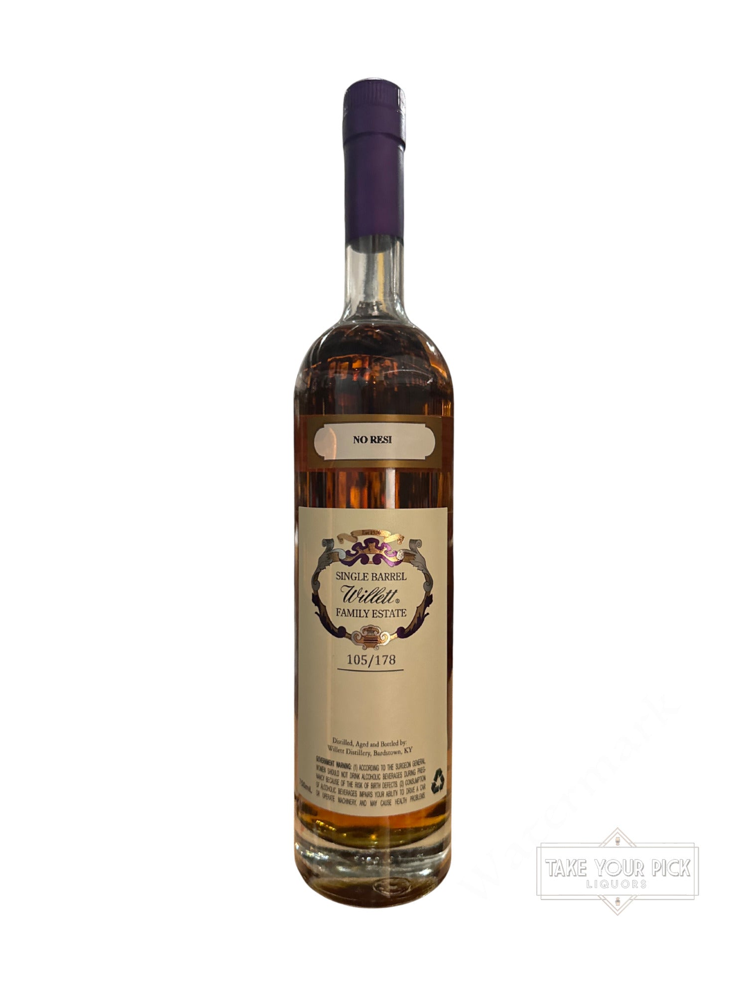 Willett No Resi Family Estate Bottled Single Barrel Bourbon 122.4 Proof