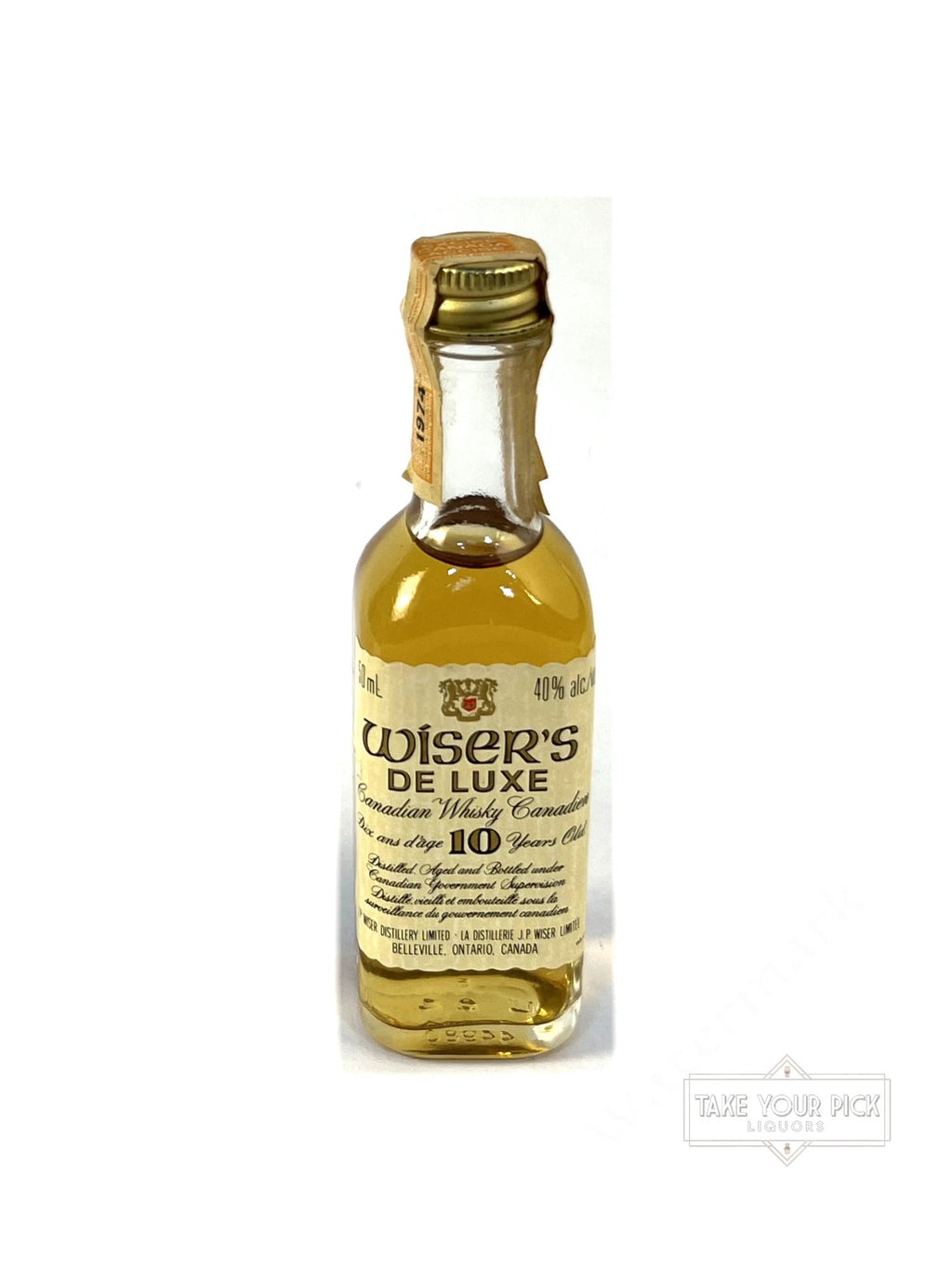 Wiser's De Luxe Canadian Whisky 1974