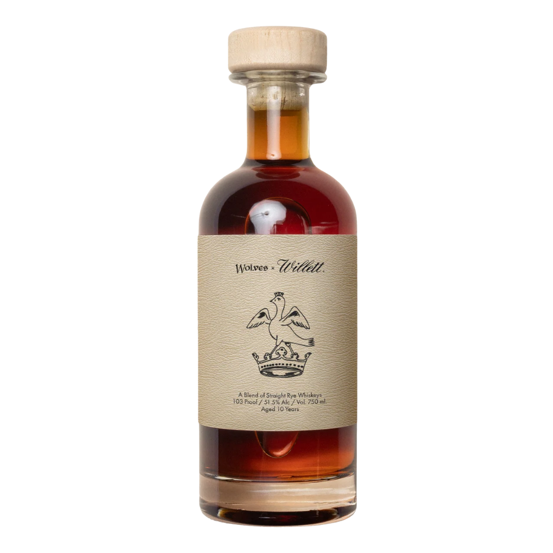 Wolves x Willett 10 Year Blended Rye Whiskey 750ml