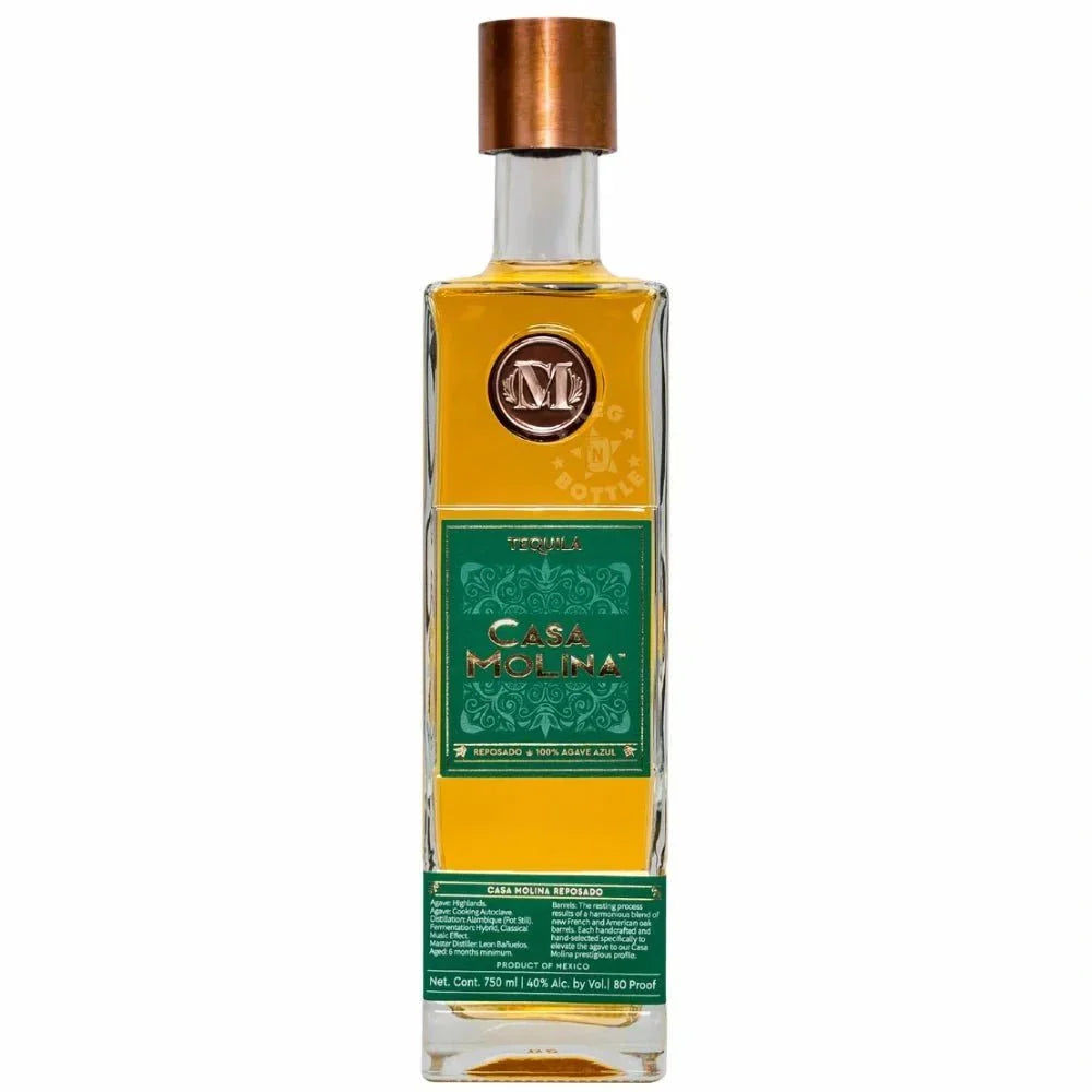 Casa Molina Reposado Tequila – Oak-Aged 100% Agave, 80 Proof
