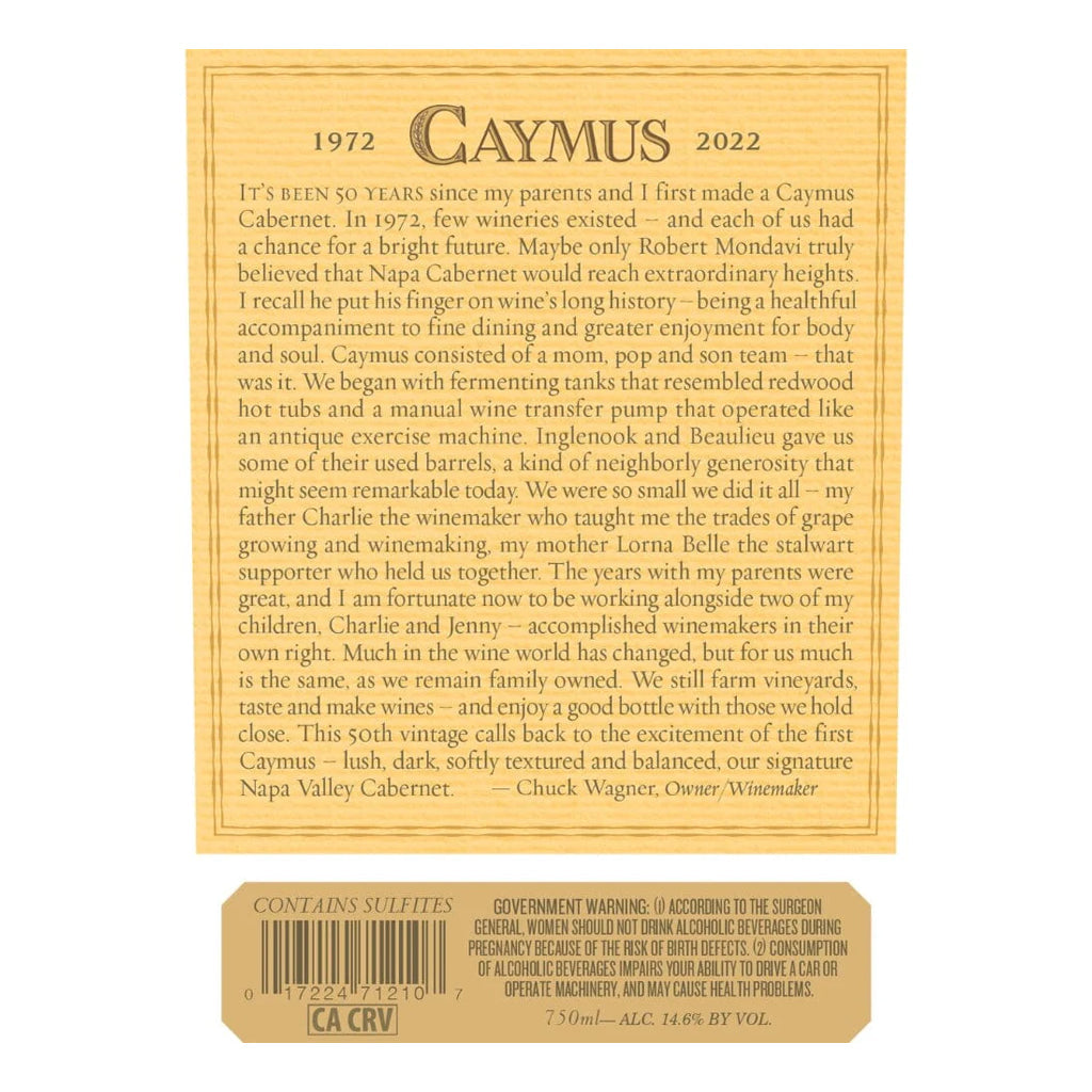 Caymus 50th Anniversary Napa Valley Cabernet Sauvignon 2022