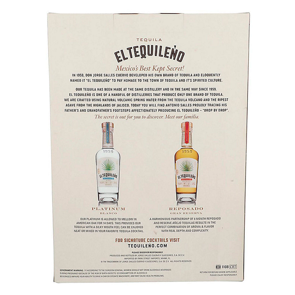 El Tequileño Platinum Blanco & Reposado Mini Gift Set (375 ml)