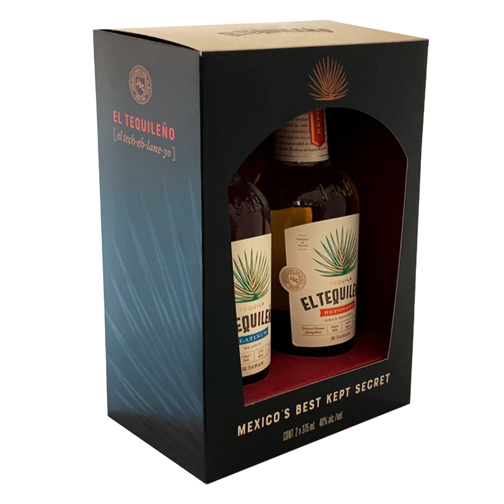 El Tequileño Platinum Blanco & Reposado Mini Gift Set (375 ml)