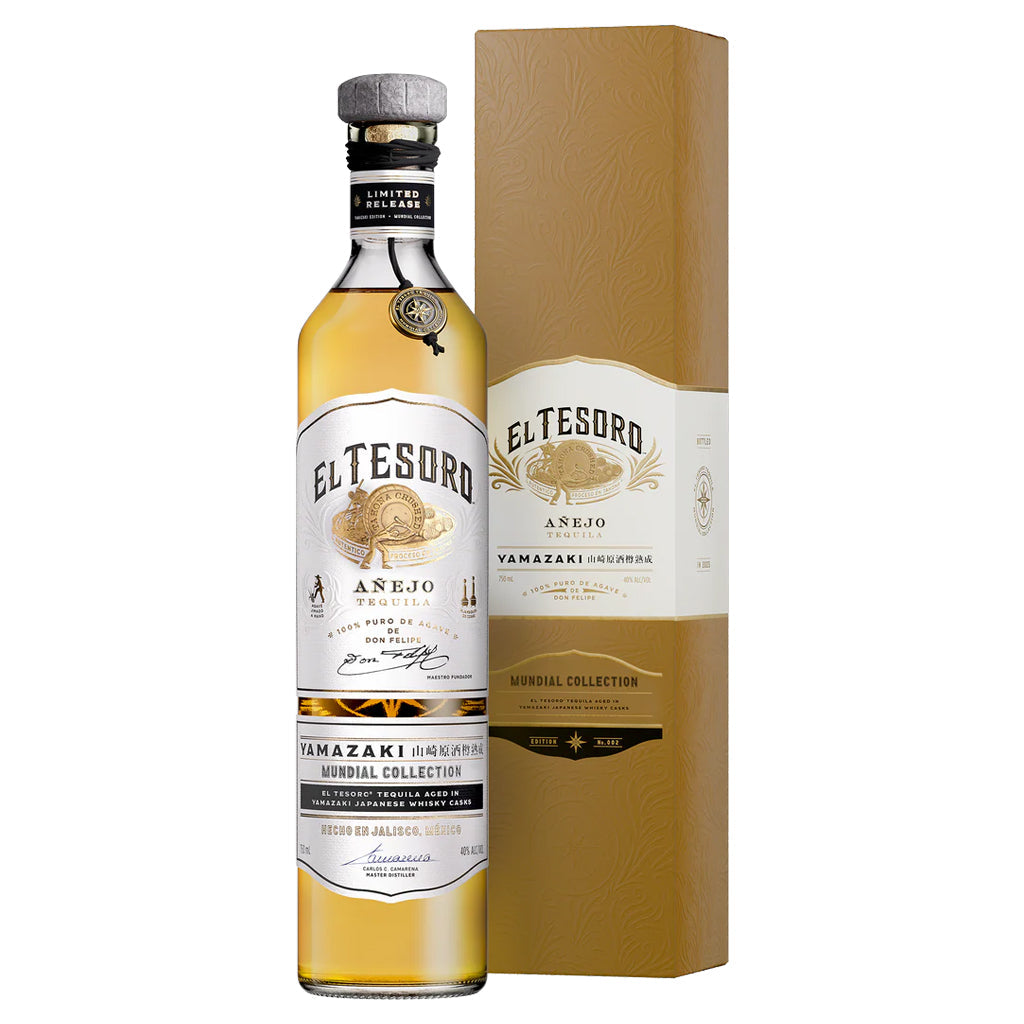 El Tesoro Mundial Collection Yamazaki Edition Añejo Tequila 750ml Bottle and Gift Box