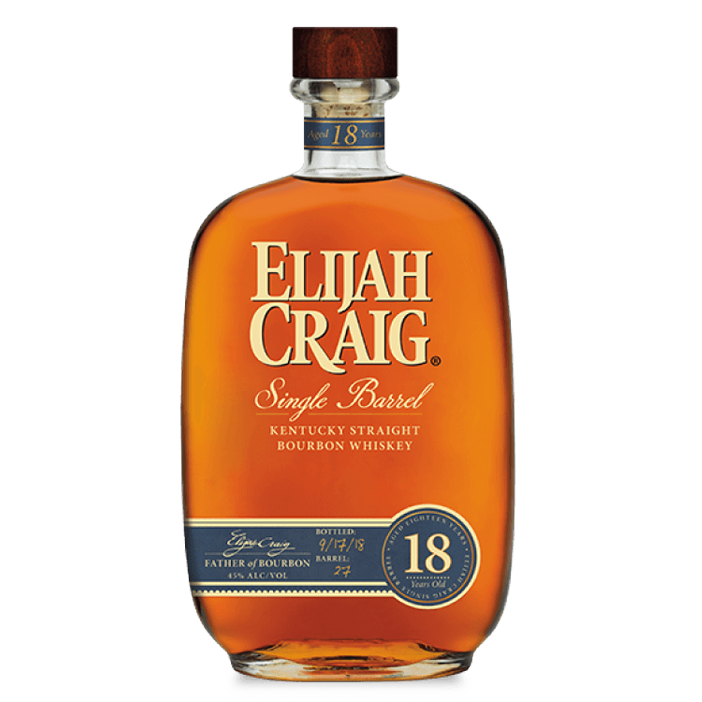 Elijah Craig 18 Year Single Barrel Bourbon Whiskey 750ml Bottle