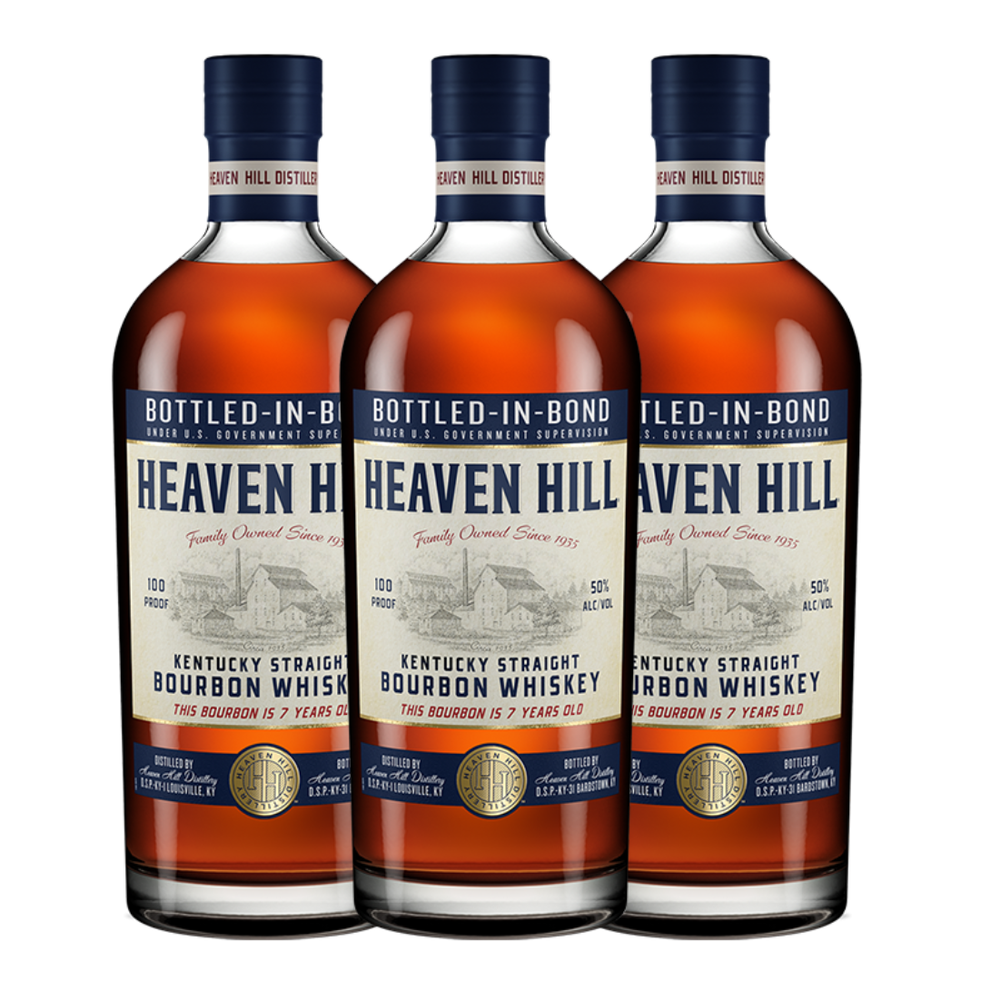 Heaven Hill 7 Year Bottled-In-Bond Bourbon 750ml 3 Bottle Combo