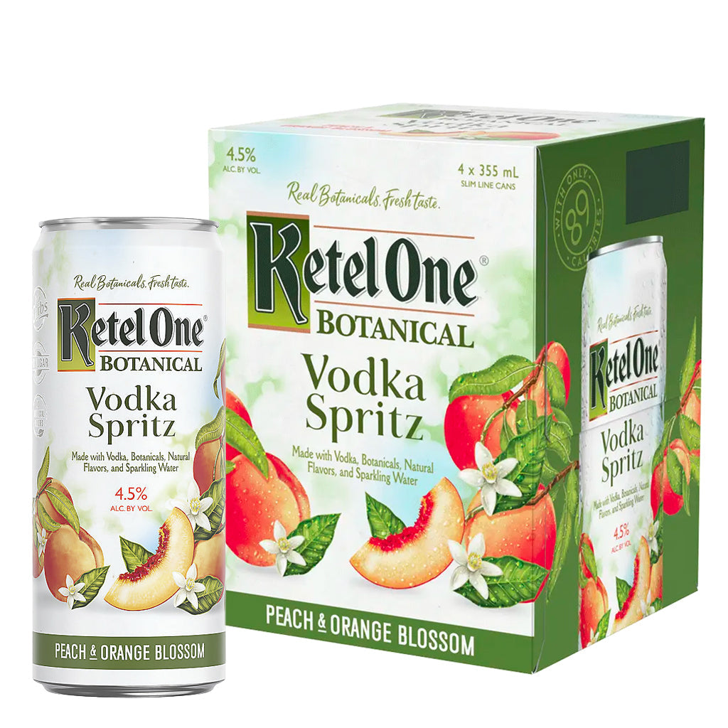 Ketel One Botanical Peach & Orange Blossom Vodka SpritzKetel One Botanical Peach & Orange Blossom Vodka Spritz 4 Pack