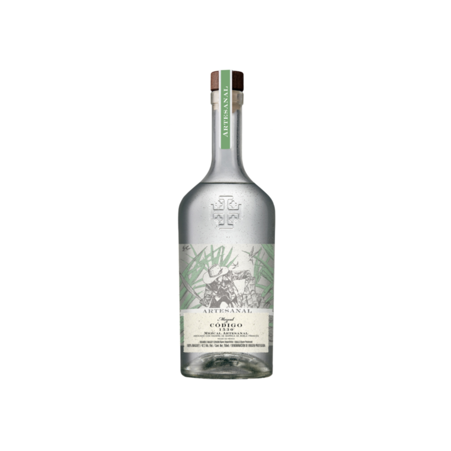 Código 1530 Artesanal Joven Mezcal Front of Bottle.