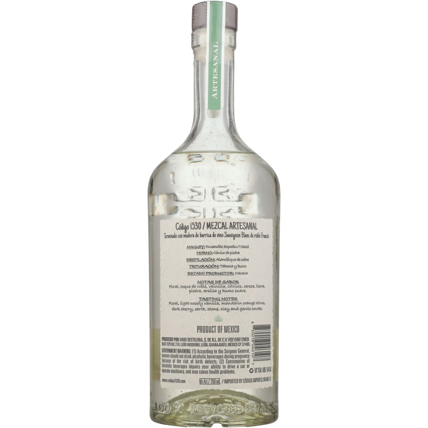 Código 1530 Artesanal Joven Mezcal