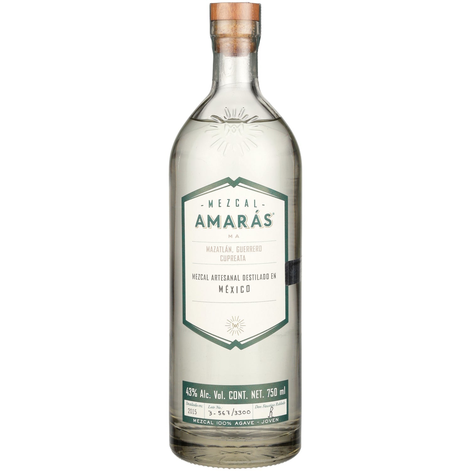 Amaras Mezcal Joven Cupreata 750 ml