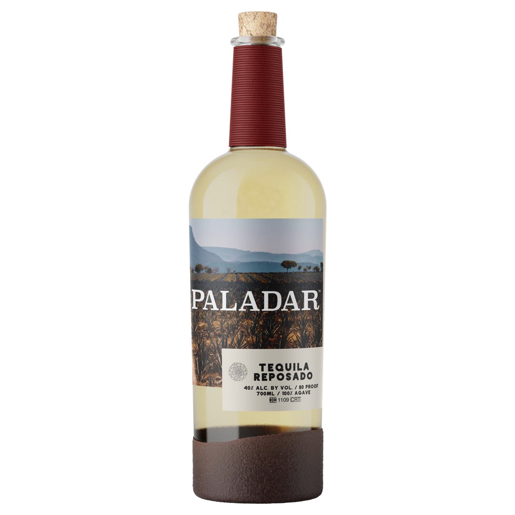 Paladar Tequila Reposado bottle on a white background