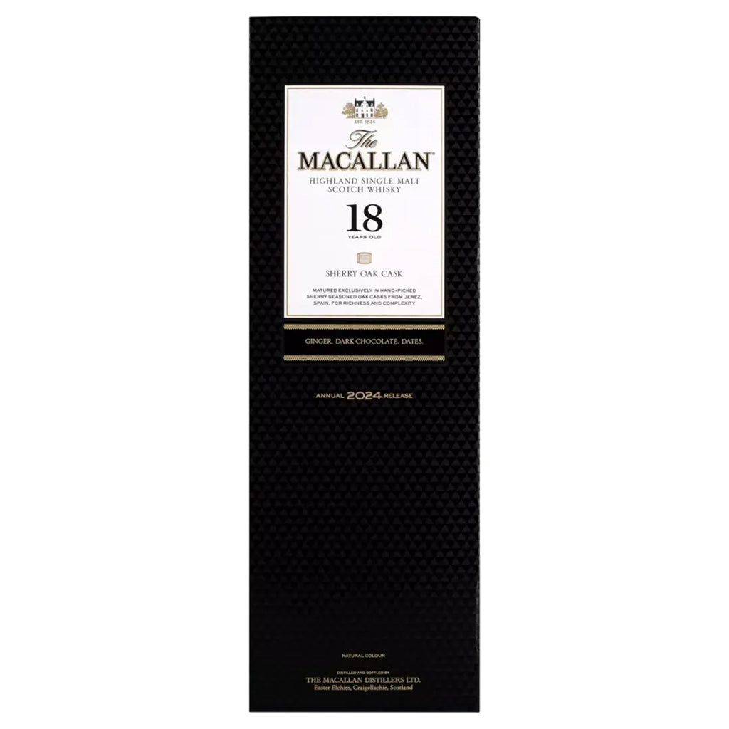 The Macallan 18 Year Sherry Oak Cask Scotch Whisky 2024 Release