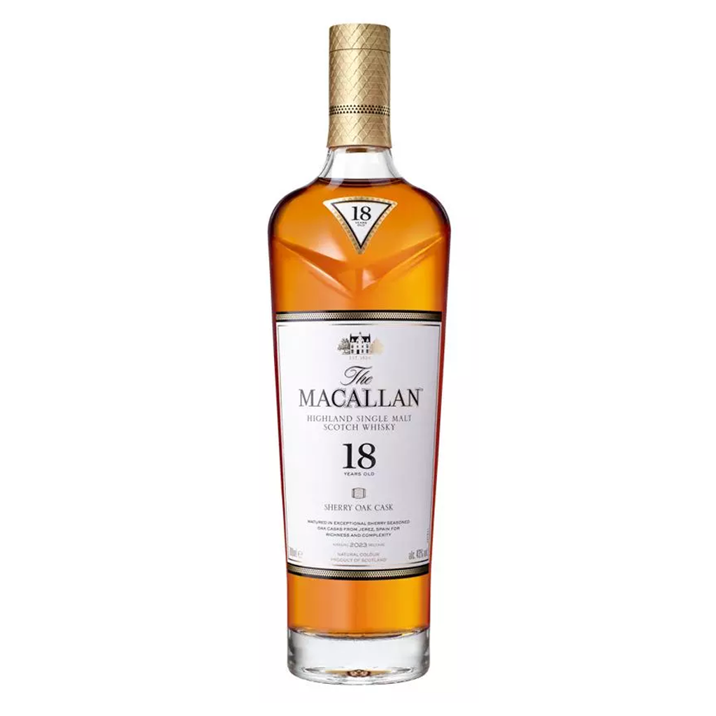 The Macallan 18 Year Sherry Oak Cask Scotch Whisky 2023 Release