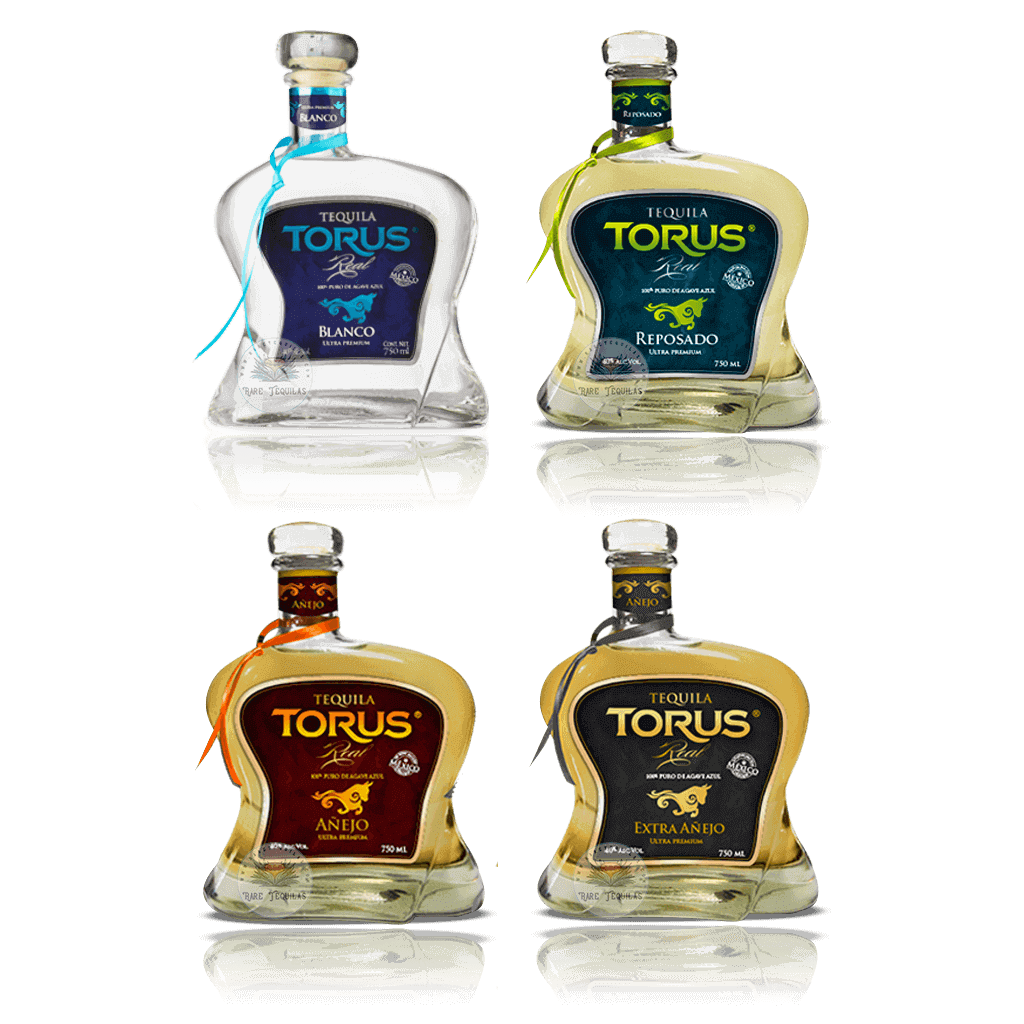 Torus Real Tequila Combo Pack — Blanco, Reposado, Añejo & Extra Añejo 750ml Bottles